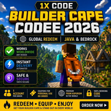 Minecraft Builder Cape Codes 2026 | Global Redeem | Java & Bedrock