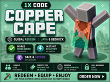 Minecraft Copper Cape Codes 2026 | Global Redeem | Java & Bedrock