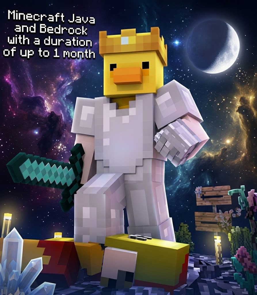 Minecraft: Java & Bedrock Edition – Duration of up to 1 month or more